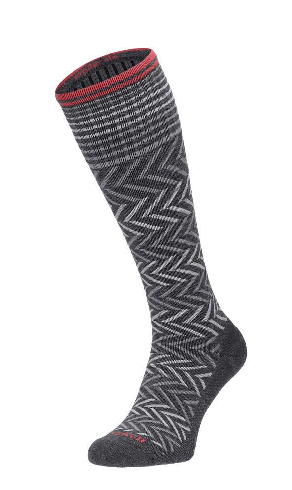 Chevron Damen Kompressionsstrümpfe 15-20 mmHg Charcoal