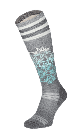 Powder Day Damen Skisocken 15-20 mmHg Grey