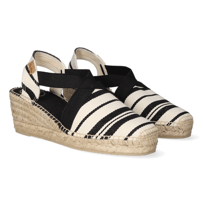 Tarbes Damen Espadrilles Cru/Negre