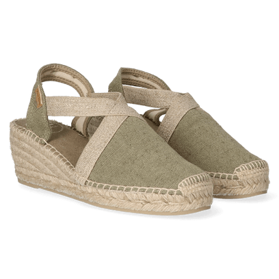 Terra-V Damen Espadrilles Caqui Vintage