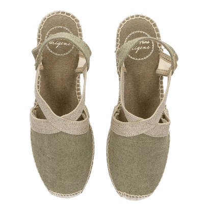 Terra-V Damen Espadrilles Caqui Vintage