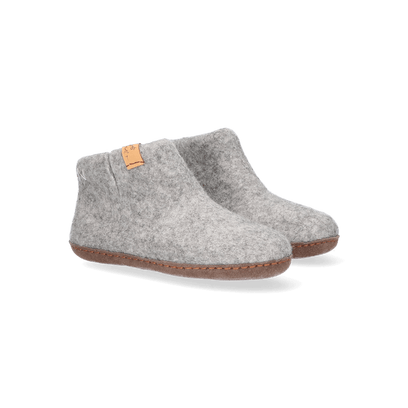 Luna Kids Wollfilz-Pantoffel Marbled Light Grey