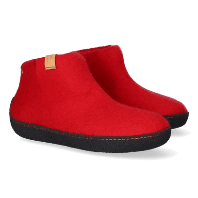 Rabara Wollfilz-Pantoffel Red