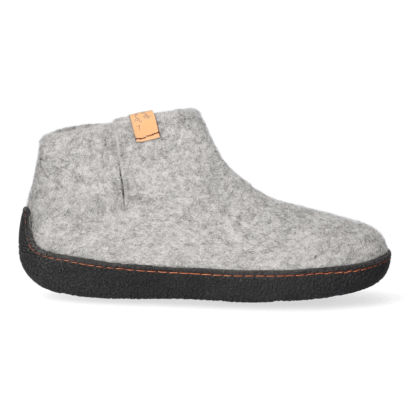 Rabara Wollfilz-Pantoffel Marbled Light Grey