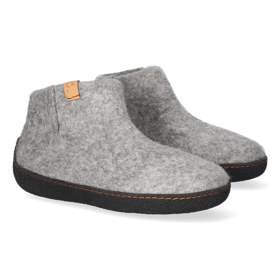 Rabara Wollfilz-Pantoffel Marbled Light Grey