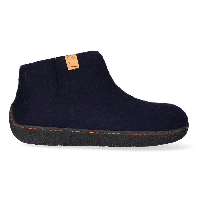 Rabara Wollfilz-Pantoffel Navy Blue