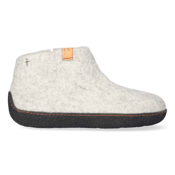 Rabara Wollfilz-Pantoffel Natural Delta