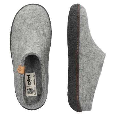 Slipa Wollfilz-Pantoffel Marbled Light Grey