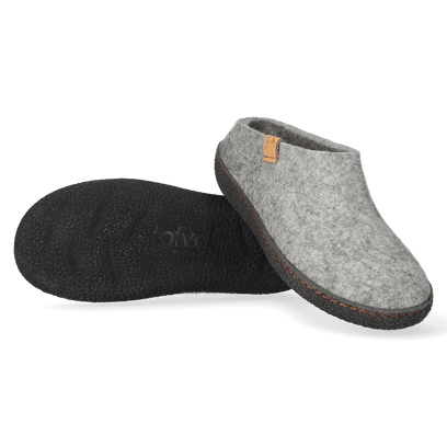 Slipa Wollfilz-Pantoffel Marbled Light Grey