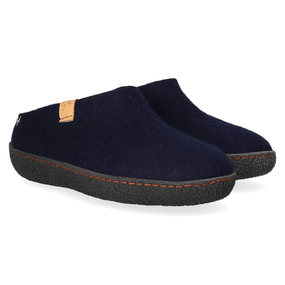 Slipa Wollfilz-Pantoffel Navy Blue