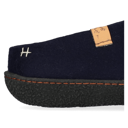 Slipa Wollfilz-Pantoffel Navy Blue