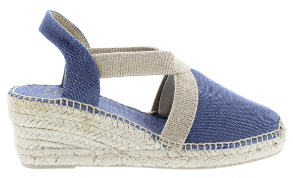 Terra-V Damen Espadrilles Blau Vintage